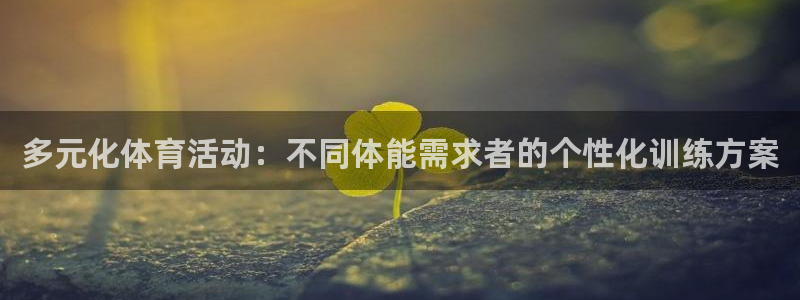 快体育下载：多元化体育活动：不同体能需求者的个性化训练方案