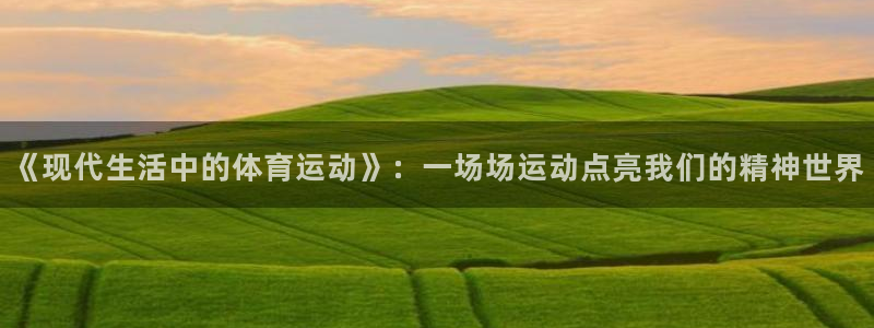 快体育篮球足球：《现代生活中的体育运动》：一场场运动点亮我们的精神世界
